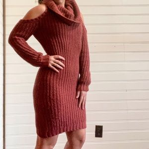 Dusty Rose Sweater Dress